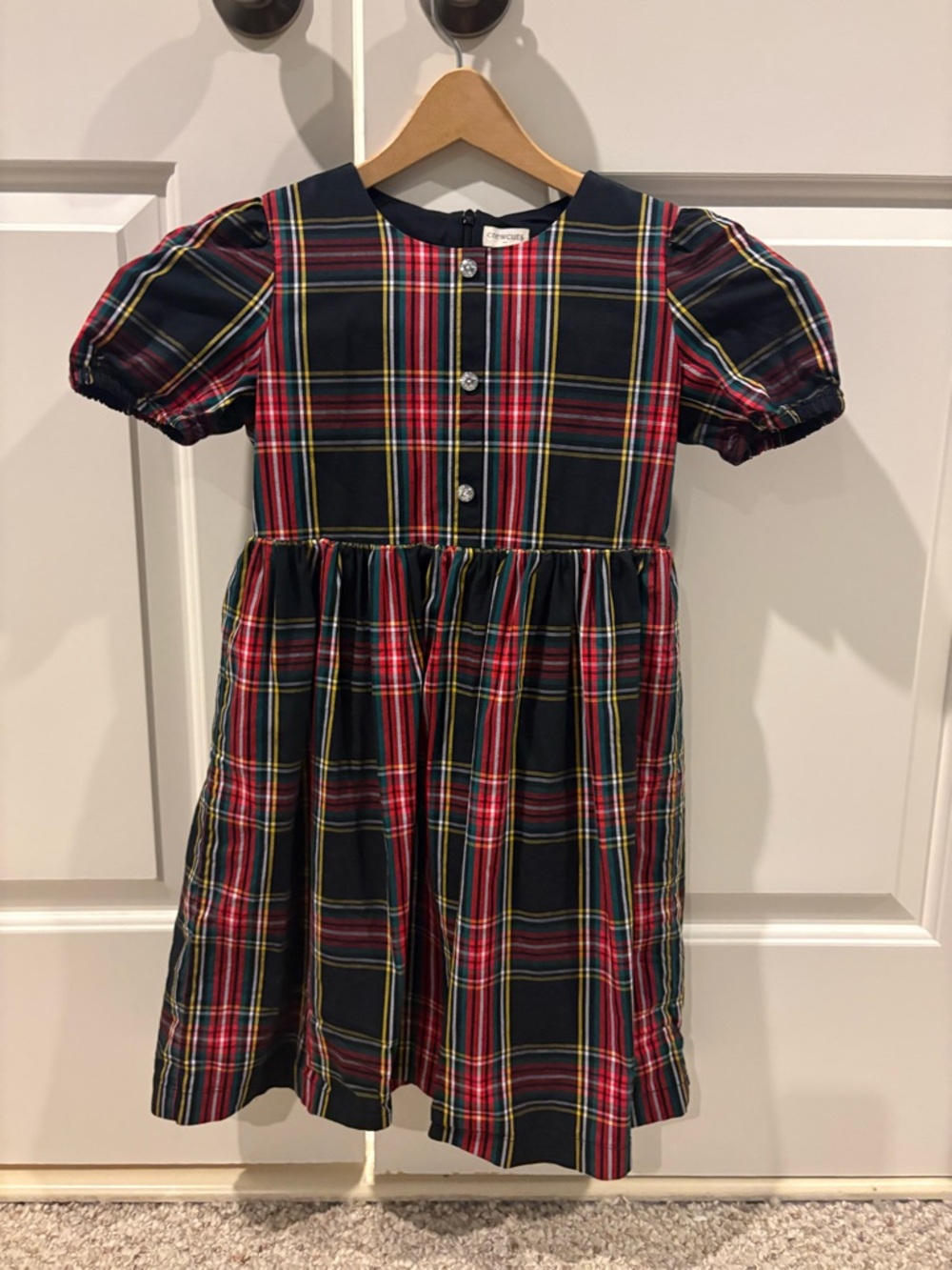 Crewcuts Navy, Red & Yellow Plaid Girls' Dress